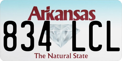 AR license plate 834LCL