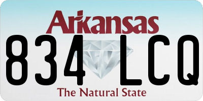 AR license plate 834LCQ
