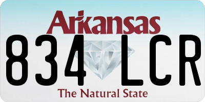 AR license plate 834LCR