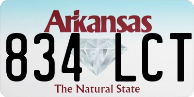 AR license plate 834LCT