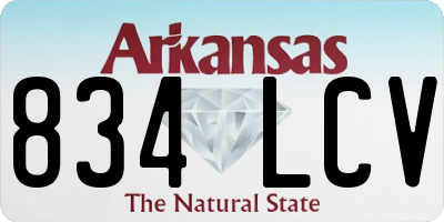 AR license plate 834LCV