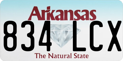 AR license plate 834LCX