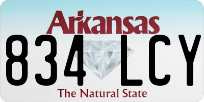 AR license plate 834LCY