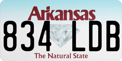 AR license plate 834LDB