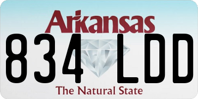 AR license plate 834LDD
