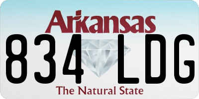 AR license plate 834LDG
