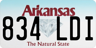 AR license plate 834LDI