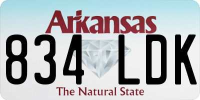AR license plate 834LDK