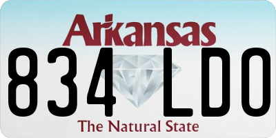 AR license plate 834LDO