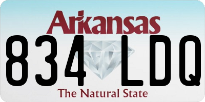 AR license plate 834LDQ