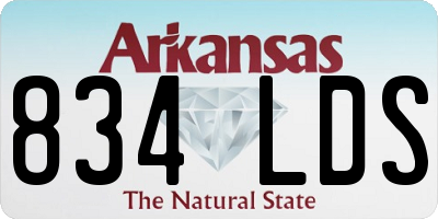 AR license plate 834LDS
