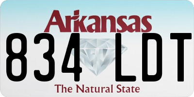 AR license plate 834LDT