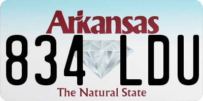 AR license plate 834LDU