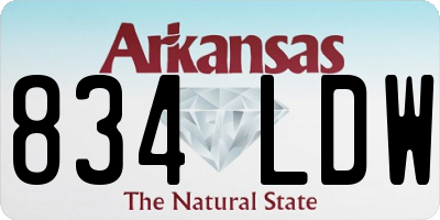 AR license plate 834LDW