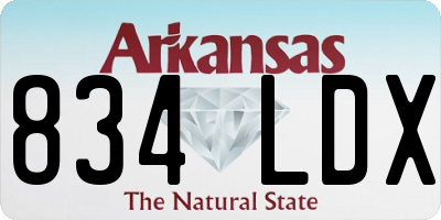 AR license plate 834LDX