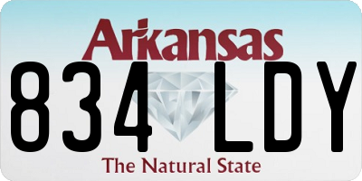 AR license plate 834LDY