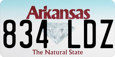 AR license plate 834LDZ