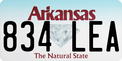 AR license plate 834LEA