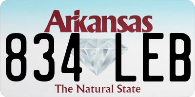AR license plate 834LEB