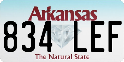 AR license plate 834LEF