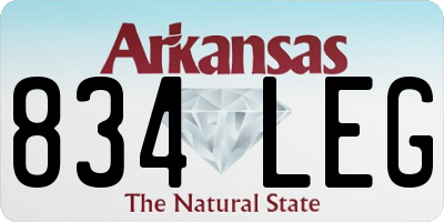AR license plate 834LEG