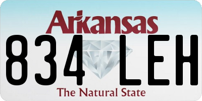 AR license plate 834LEH