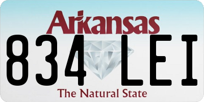 AR license plate 834LEI