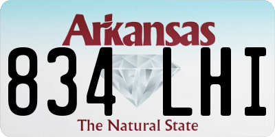 AR license plate 834LHI