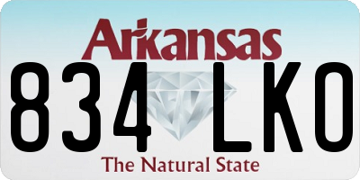 AR license plate 834LKO