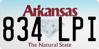 AR license plate 834LPI