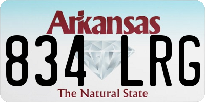 AR license plate 834LRG