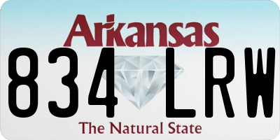 AR license plate 834LRW