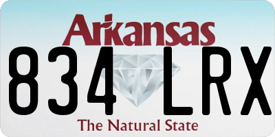 AR license plate 834LRX