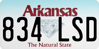 AR license plate 834LSD