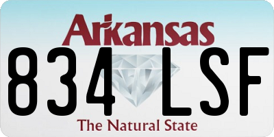 AR license plate 834LSF