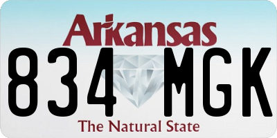 AR license plate 834MGK