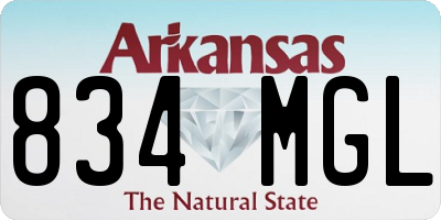AR license plate 834MGL
