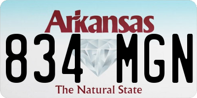 AR license plate 834MGN