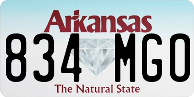 AR license plate 834MGO