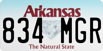 AR license plate 834MGR