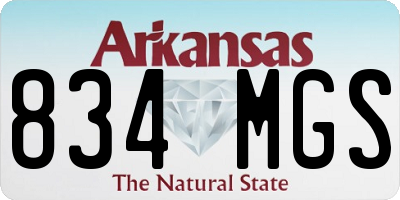 AR license plate 834MGS