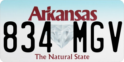 AR license plate 834MGV