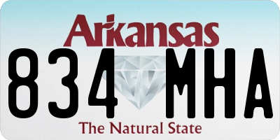 AR license plate 834MHA