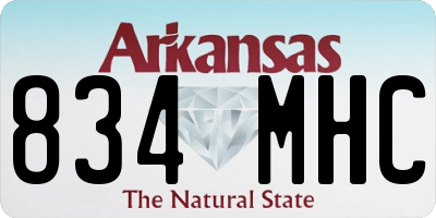 AR license plate 834MHC