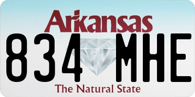 AR license plate 834MHE