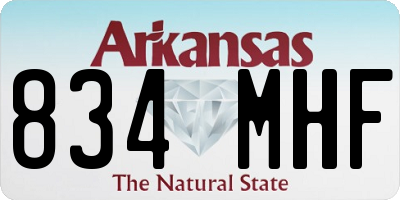 AR license plate 834MHF