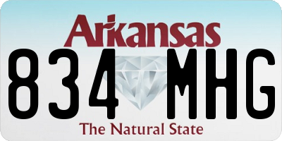 AR license plate 834MHG