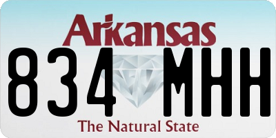 AR license plate 834MHH