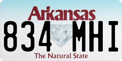 AR license plate 834MHI