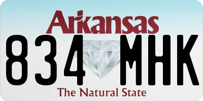 AR license plate 834MHK